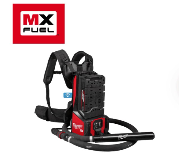 MX FUEL™ Backpack High Cycle Concrete Vibrator Kit w/ 7' Whip / 1.75" Head